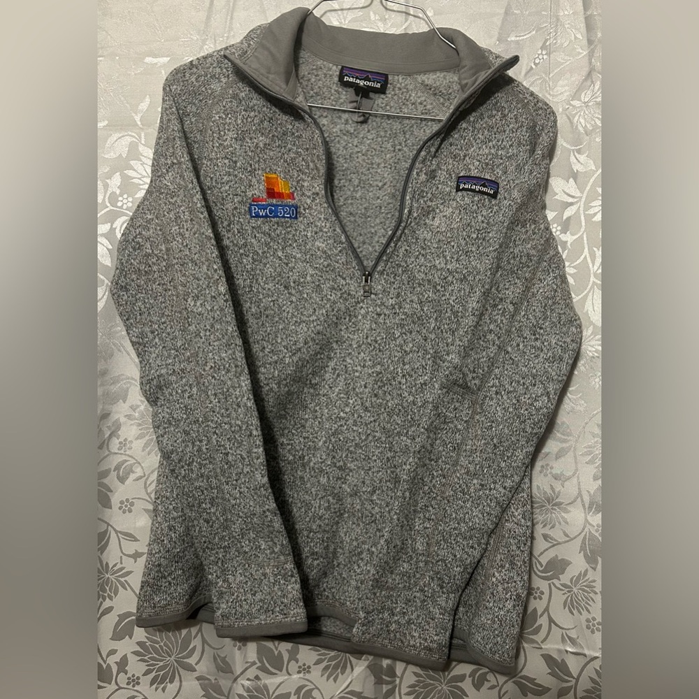 Patagonia Better Sweater 1/4 Zip Fleece Gray XS – Unisex PwC 520 Logo.